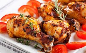 Coxa de frango com pele assado 