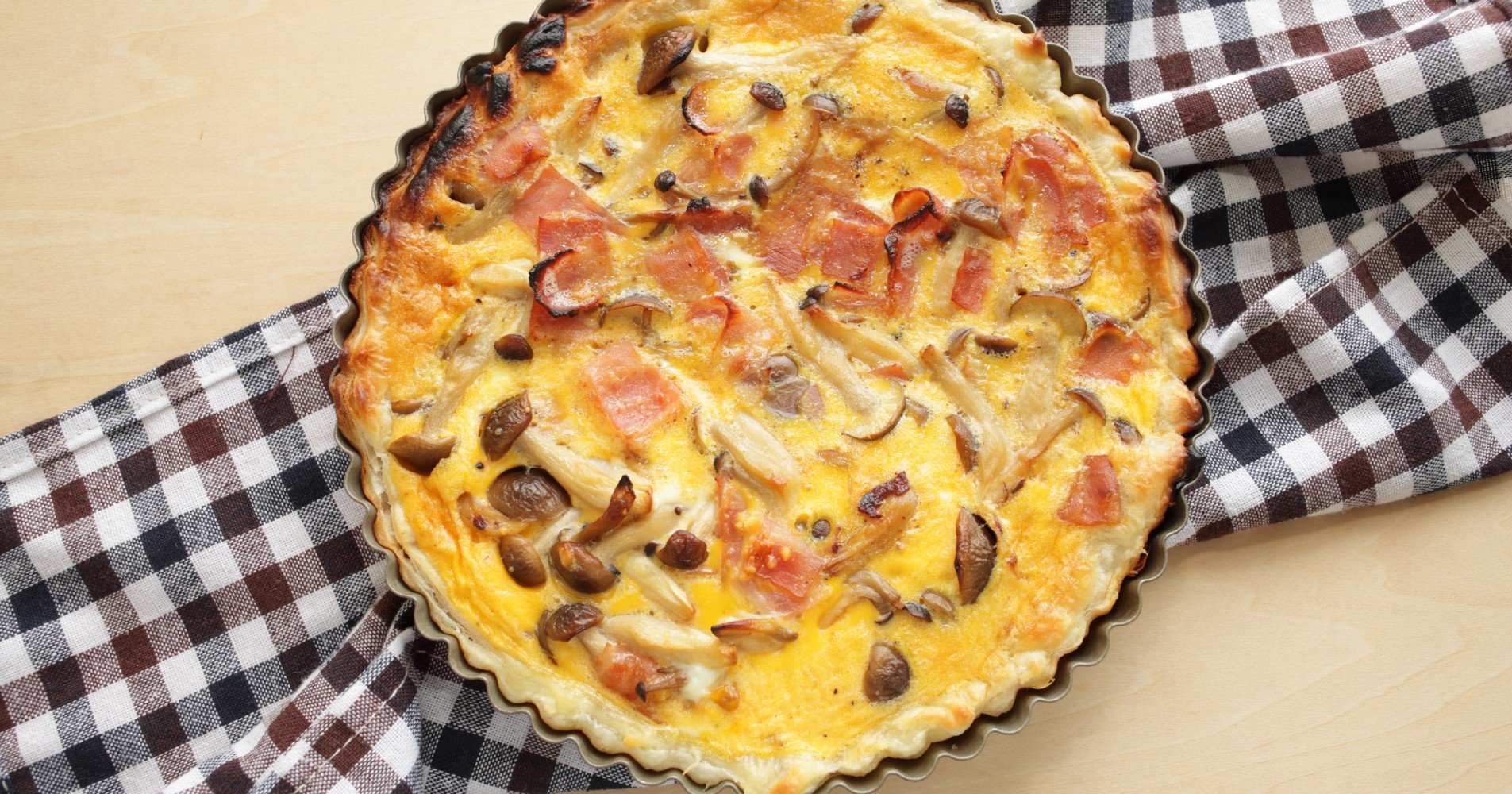 Receita de Quiche de shimeji, 176,48 calorias por porção Vitat Receitas