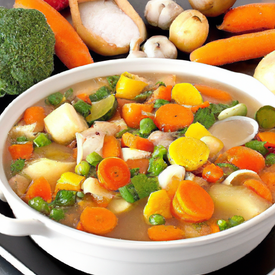 sopa de legumes caseira