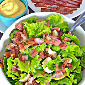 Salada de vagem e bacon