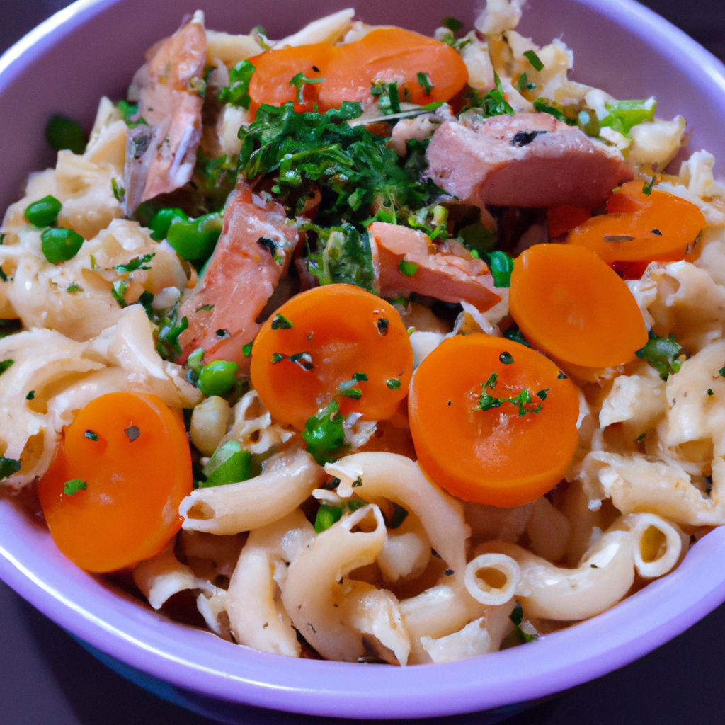 Macarrão com salmão
