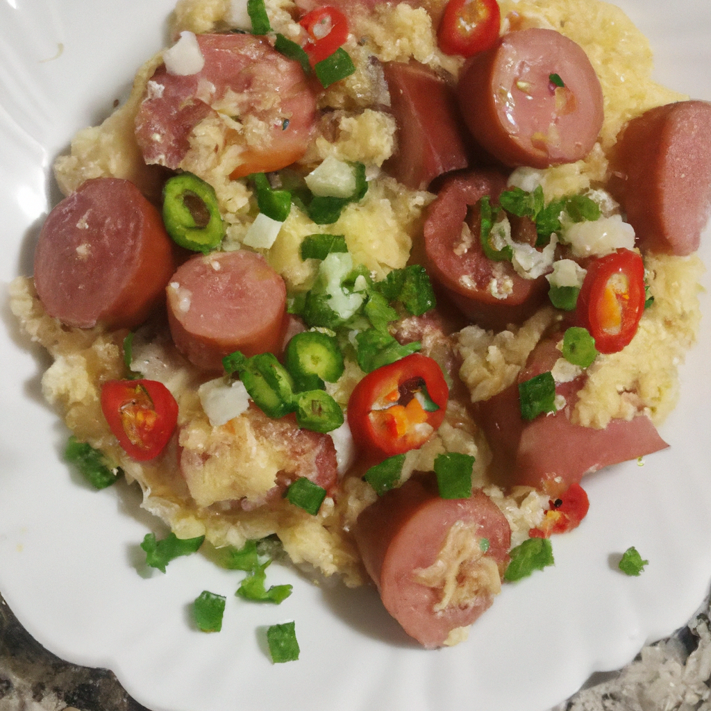 Risoto de linguicinha e pimentas