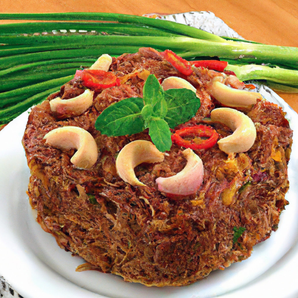 Bolo de carne moída recheado