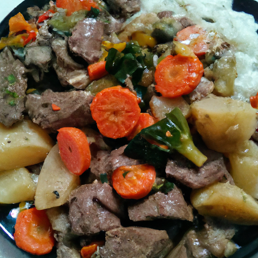 Carne com legumes à chinesa