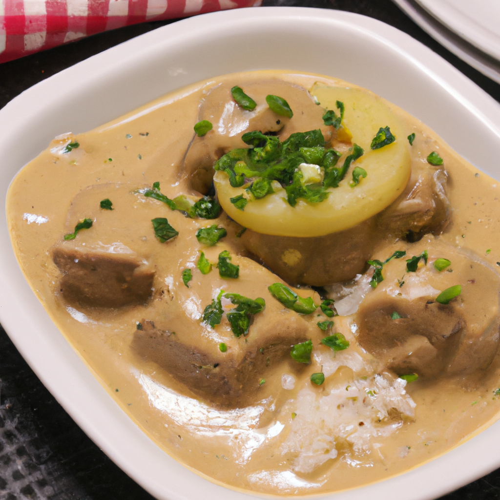 estrogonofe de carne com palmito