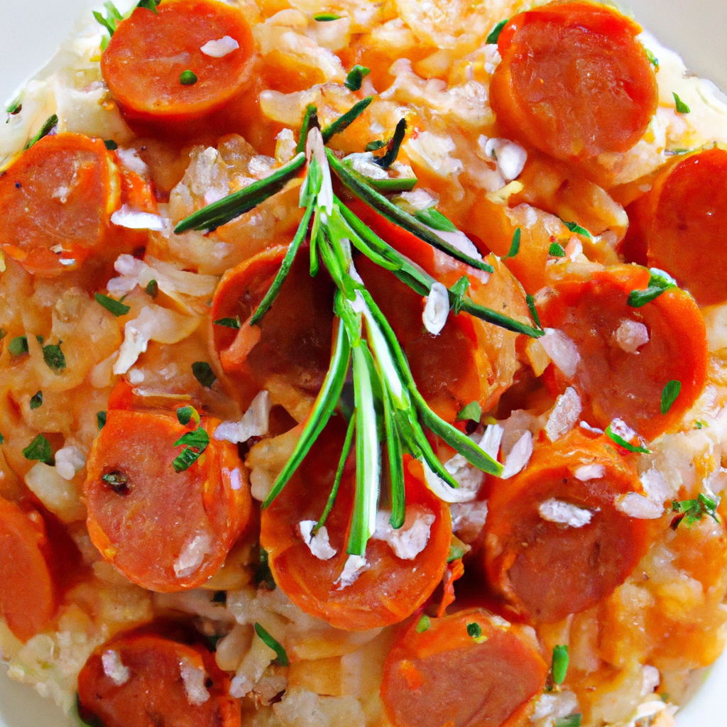 Risoto com lingüiça