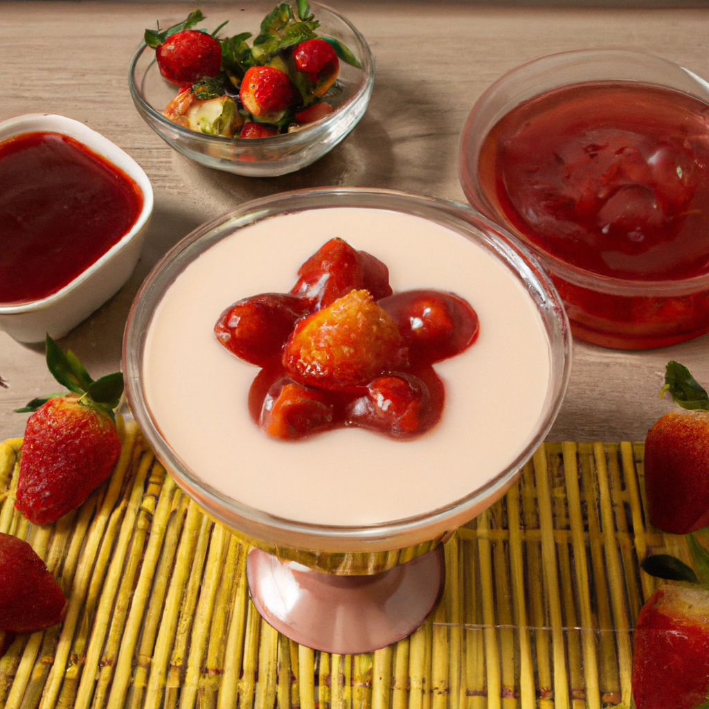 Gelatina com iogurte