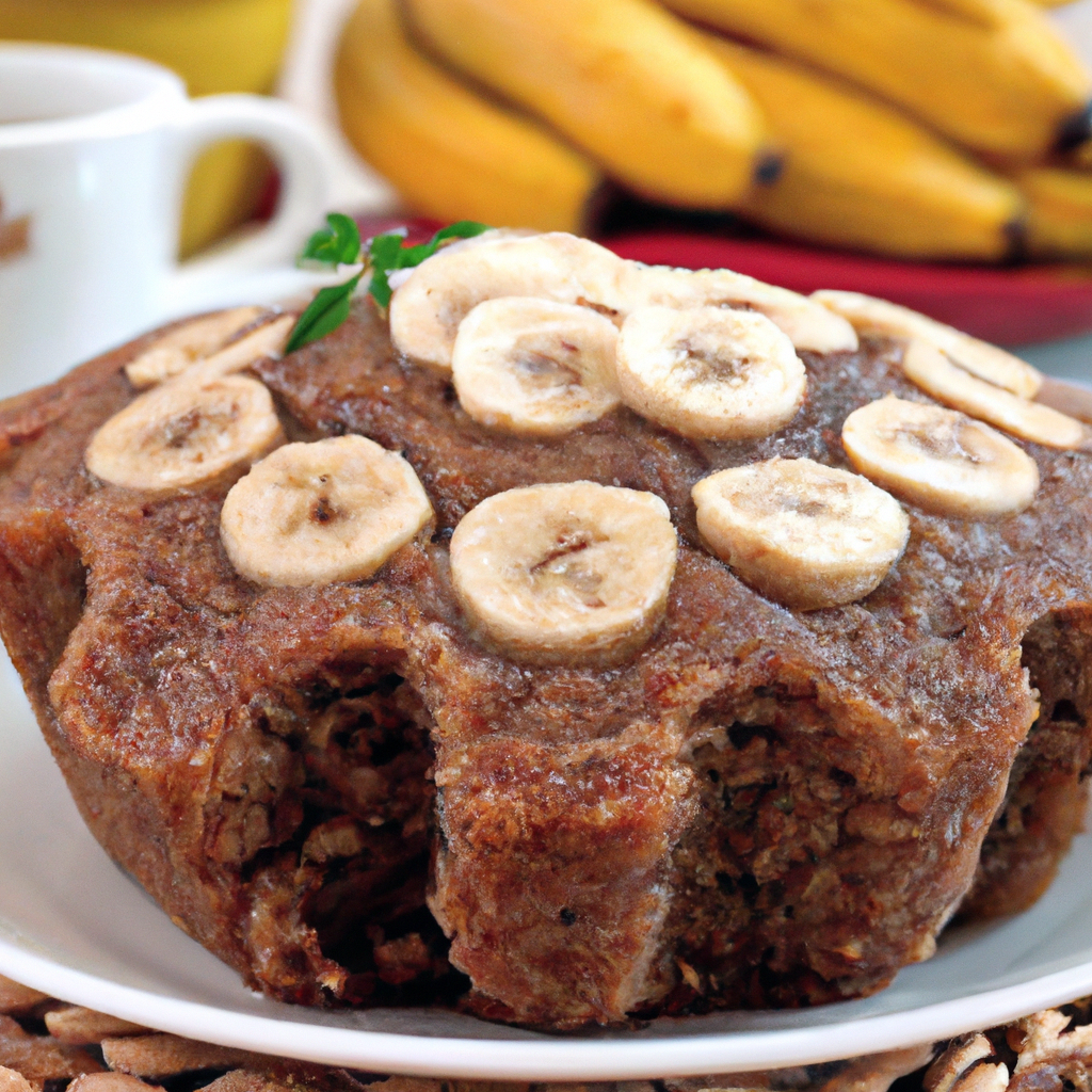 Bolo de Banana e Aveia