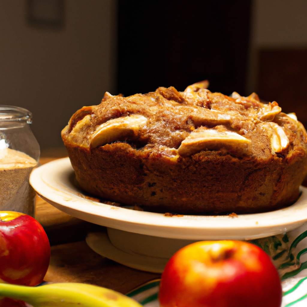 Bolo de maçã e canela