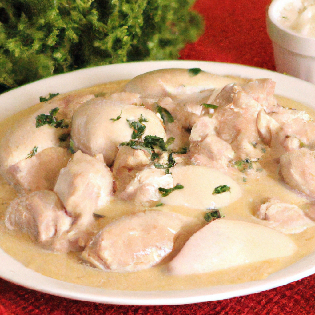 estrogonofe de frango com grão de bico
