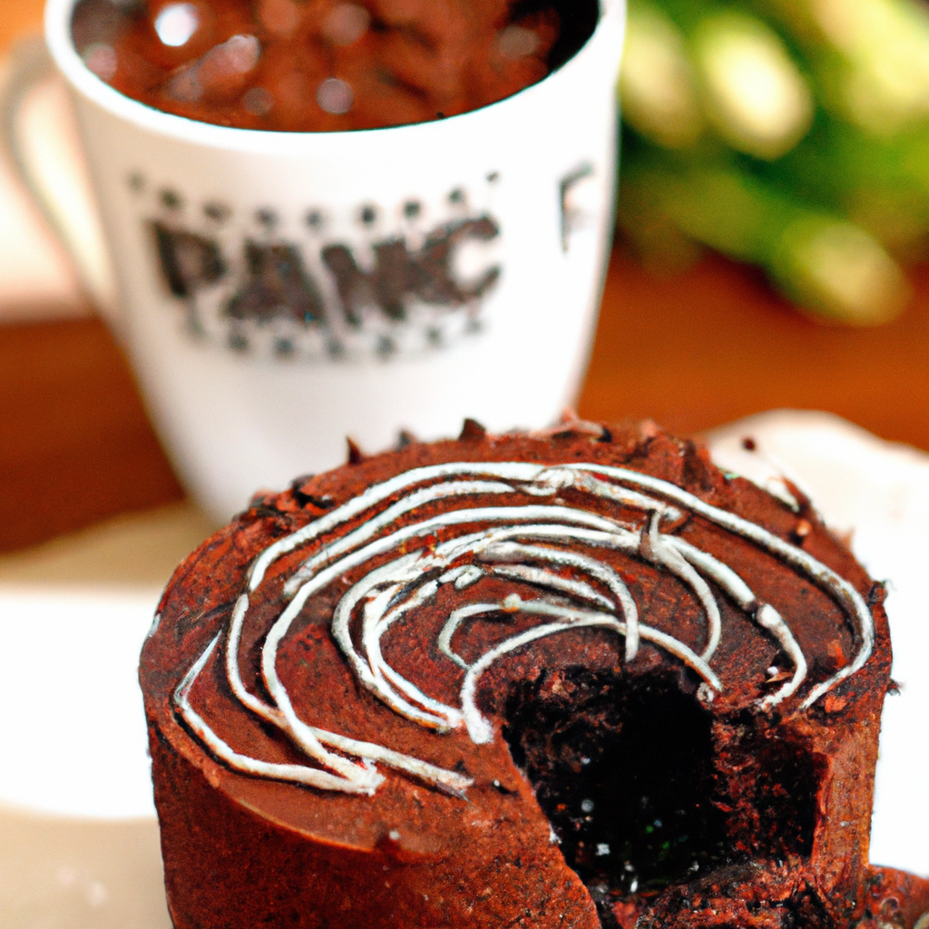 bolo de caneca de chocolate
