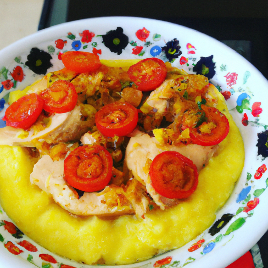 frango com polenta