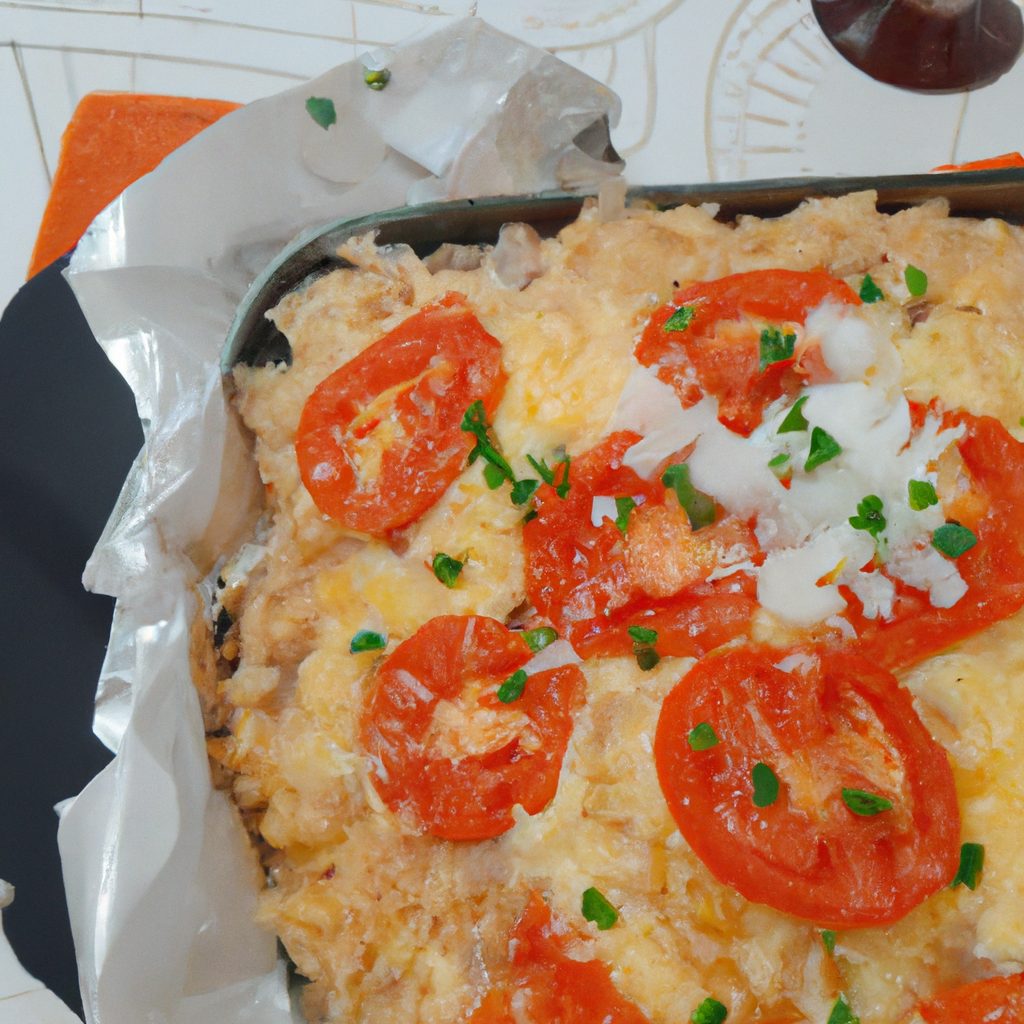 Arroz de forno com molho de tomate
