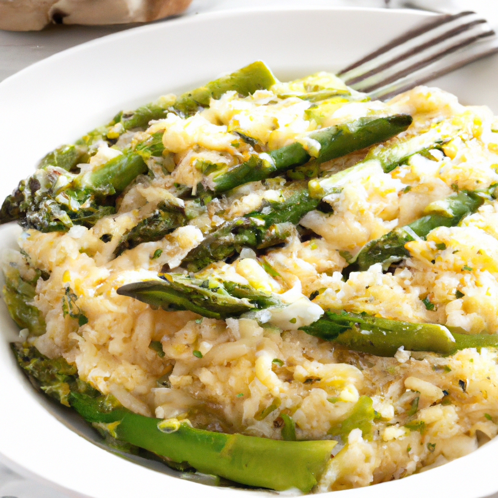 Risoto de aspargo verde