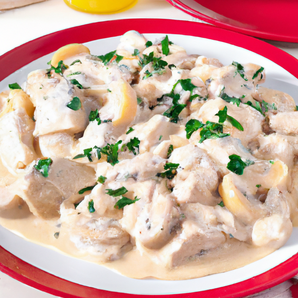 Strogonoff de frango com iogurte