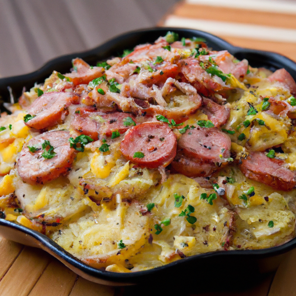 batata rosti com linguiça portuguesa