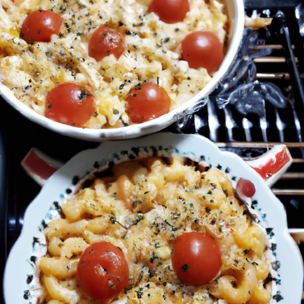 macarrão com grão de bico e bacalhau