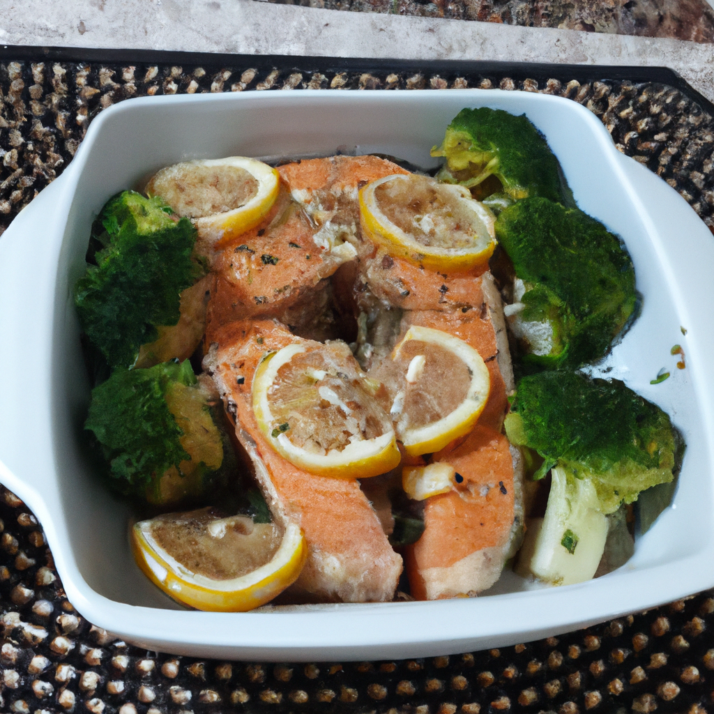 salmao com legumes ao forno
