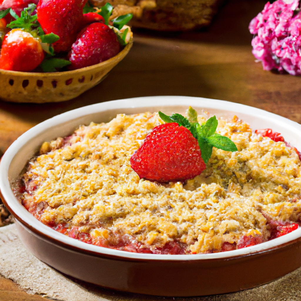 crumble de morangos