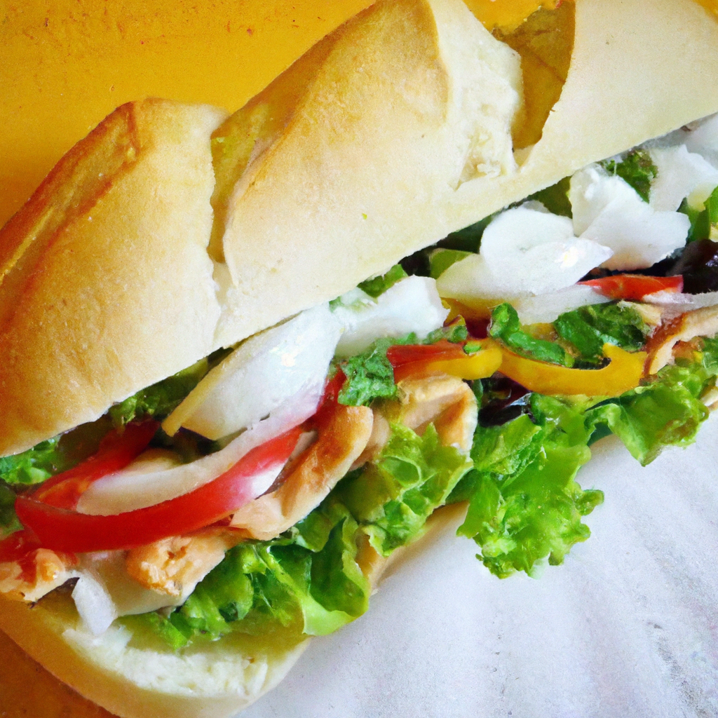 Receita de Subway frango, 506,95 calorias por porção - Vitat Receitas