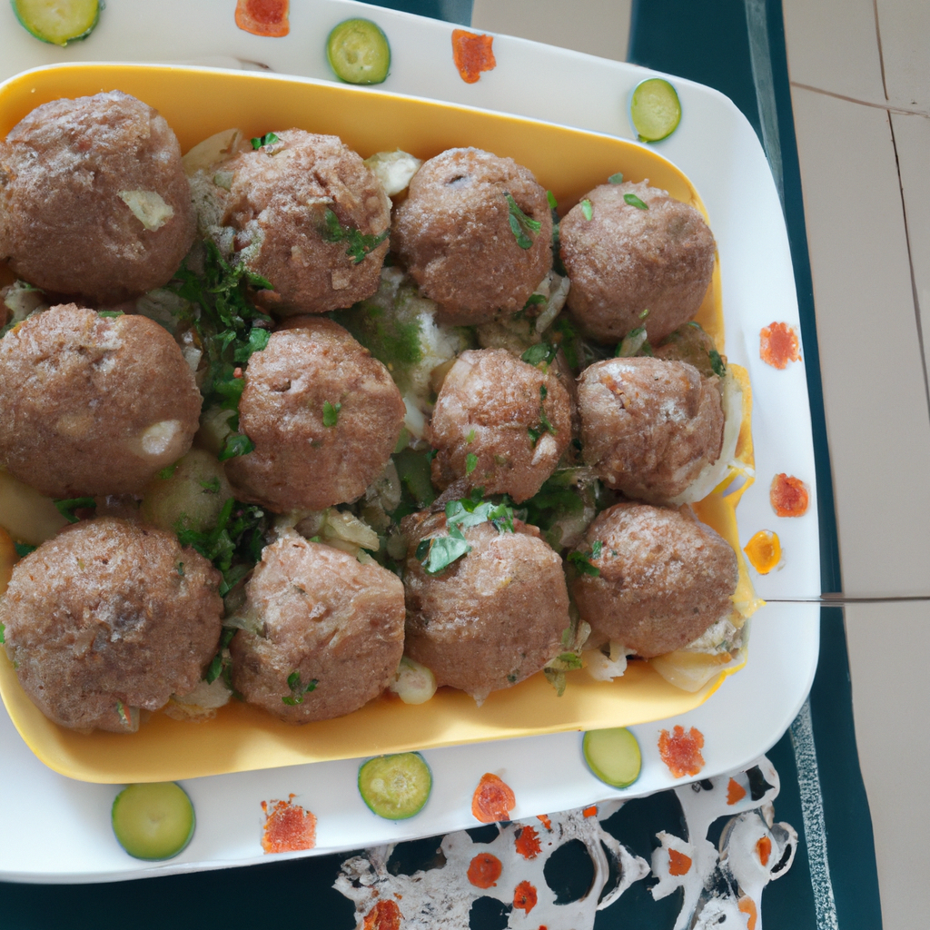 Almondega de soja e carne de boi