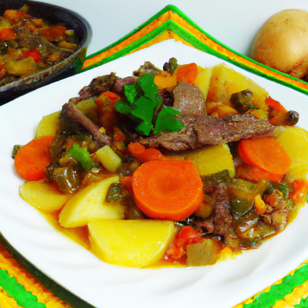 Picadinho de carne com pimentões e cenoura