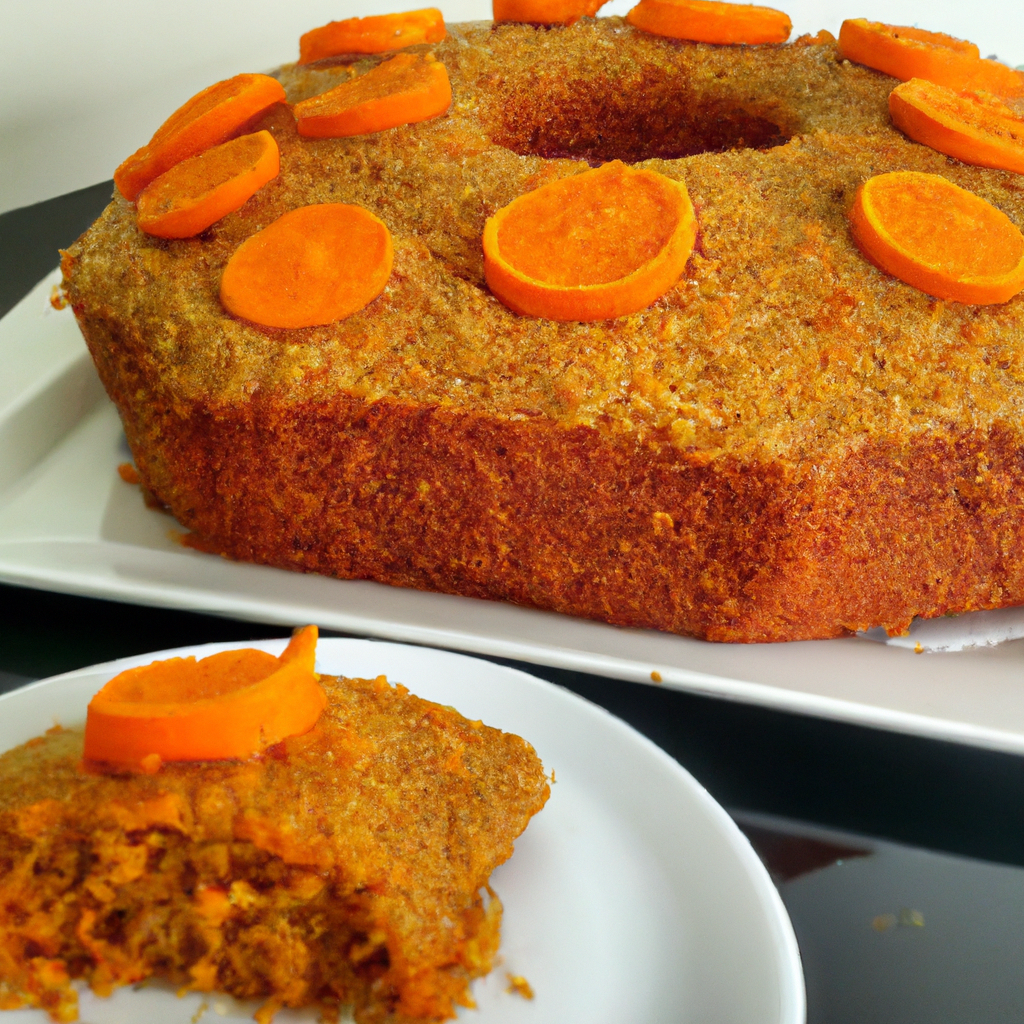 bolo integral de laranja e cenoura