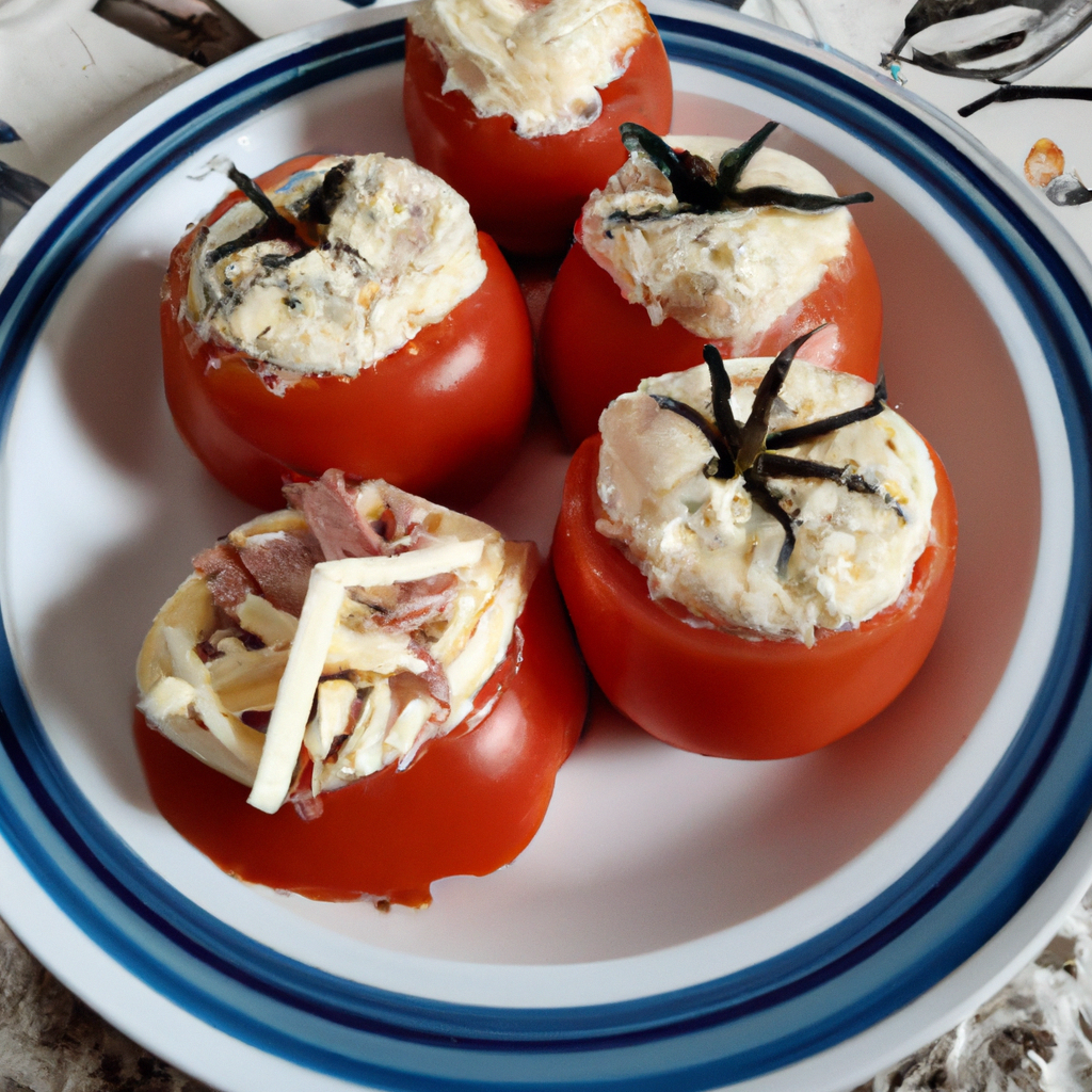Tomate recheado com ricota