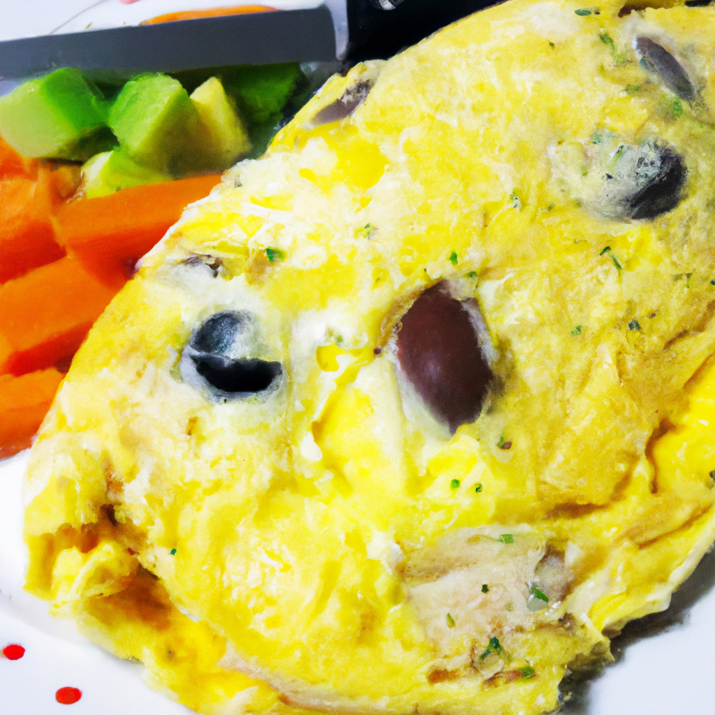 Omelete com azeitonas