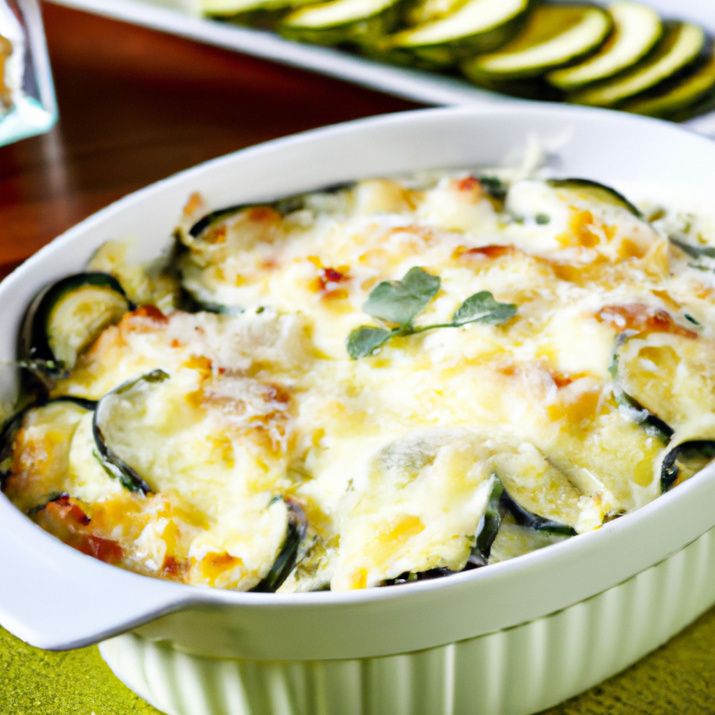 Abobrinha com ricota gratinada