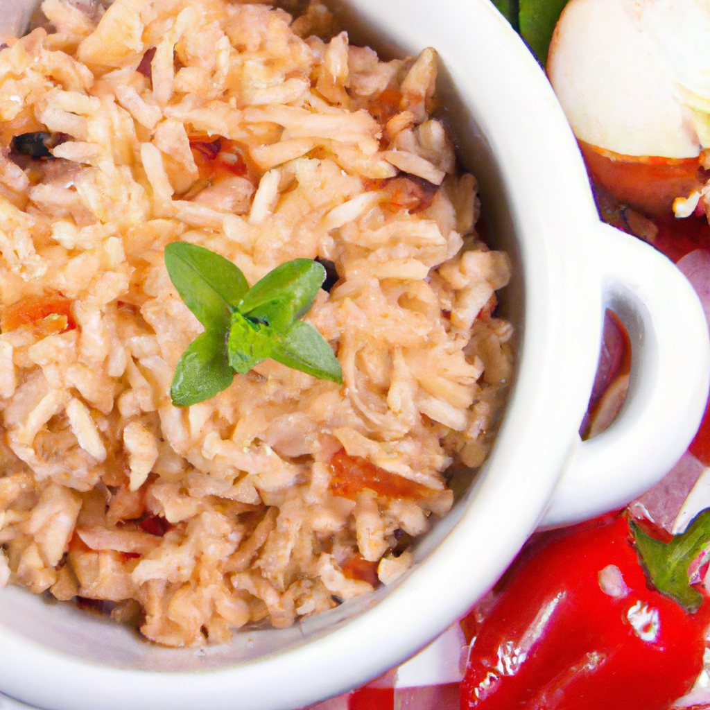 Risoto com pimenta biquinho