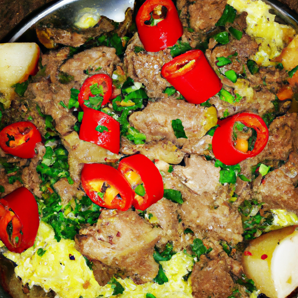 Grão de Bico Com Tirinhas de Carne