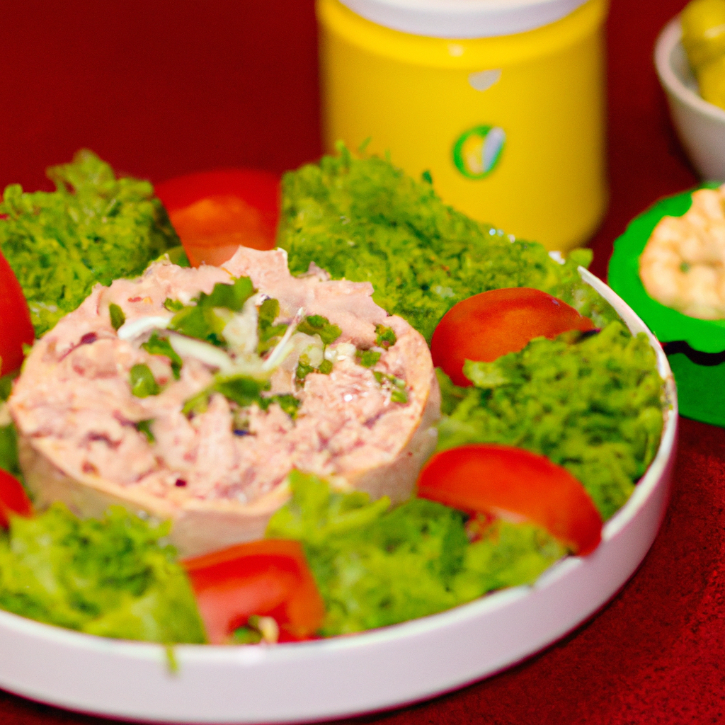 salada com patê de atum