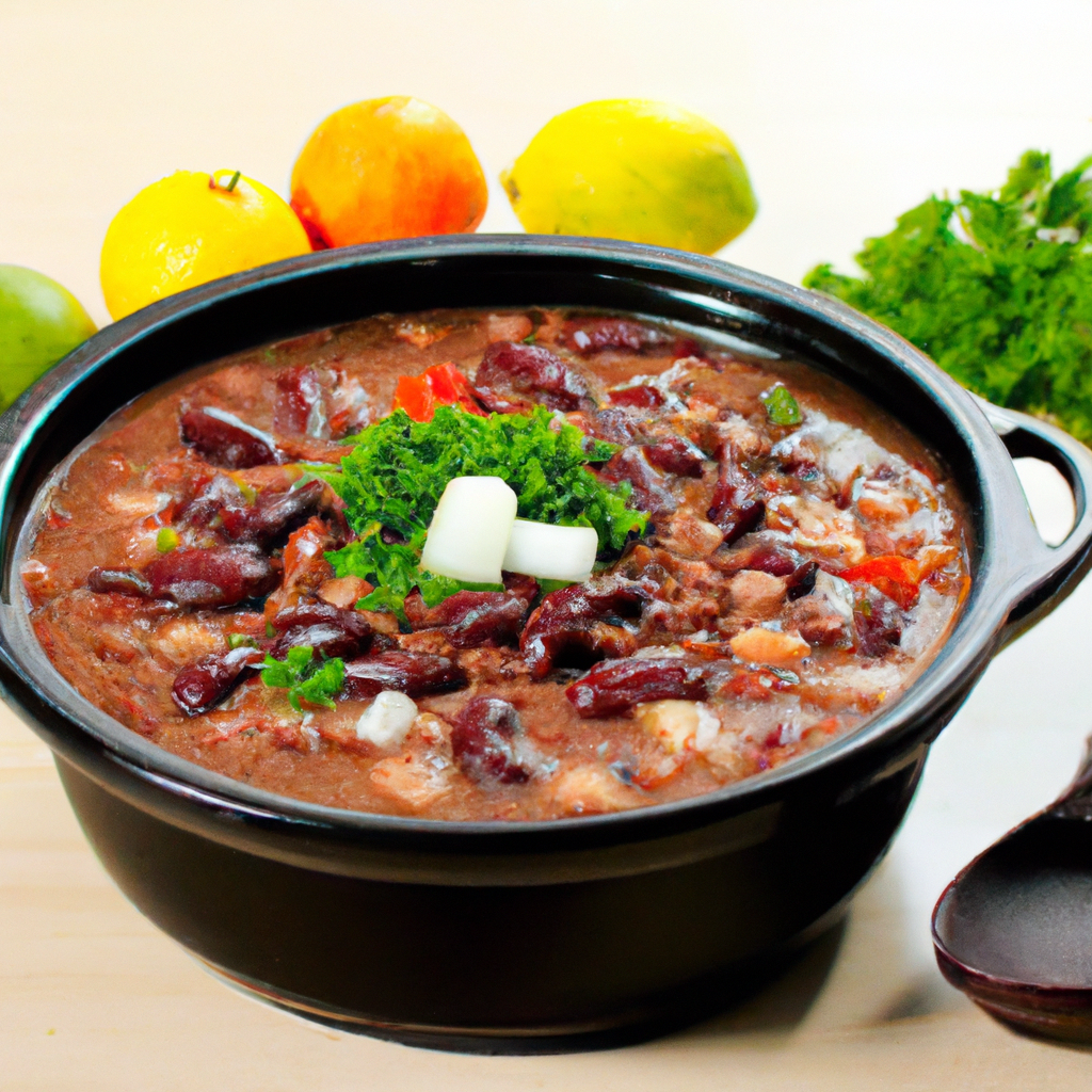 Sopa de feijão preto