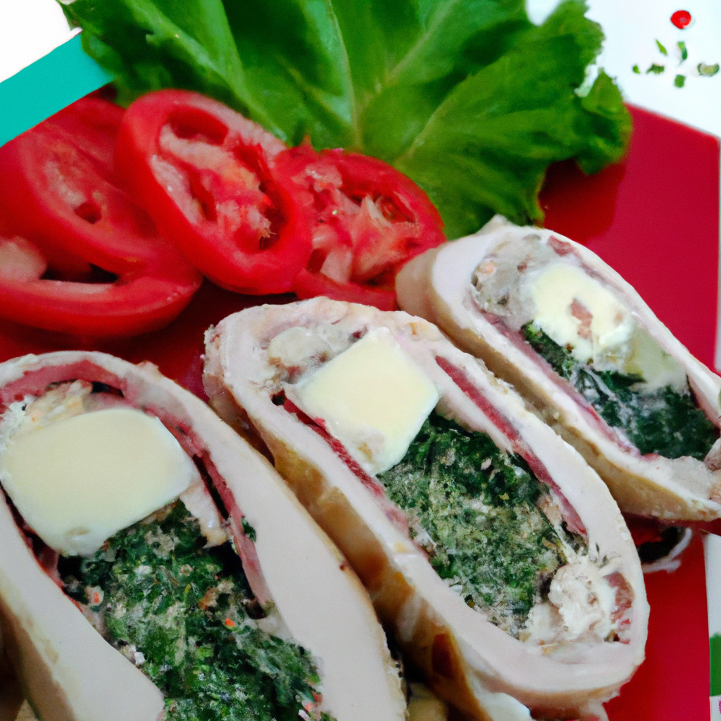 Rolê de Frango Caprese