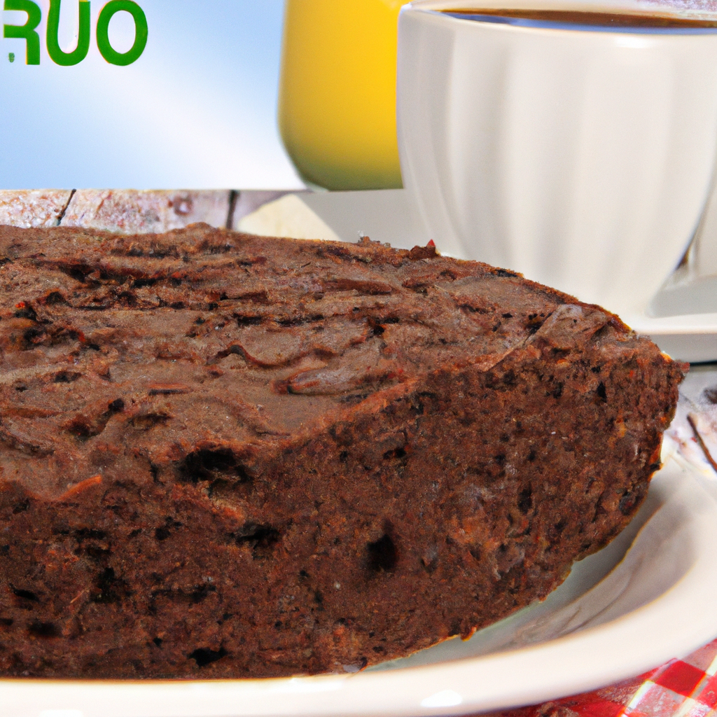 Bolo de cacau na caneca
