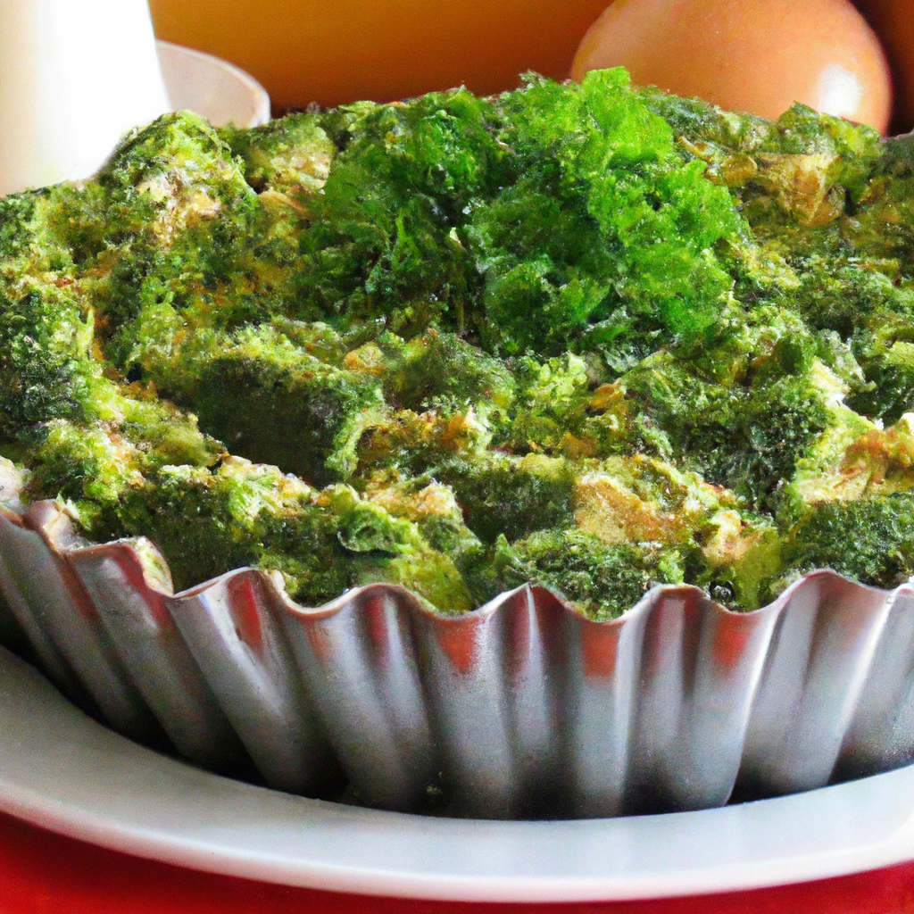 Torta de brócolis vegana