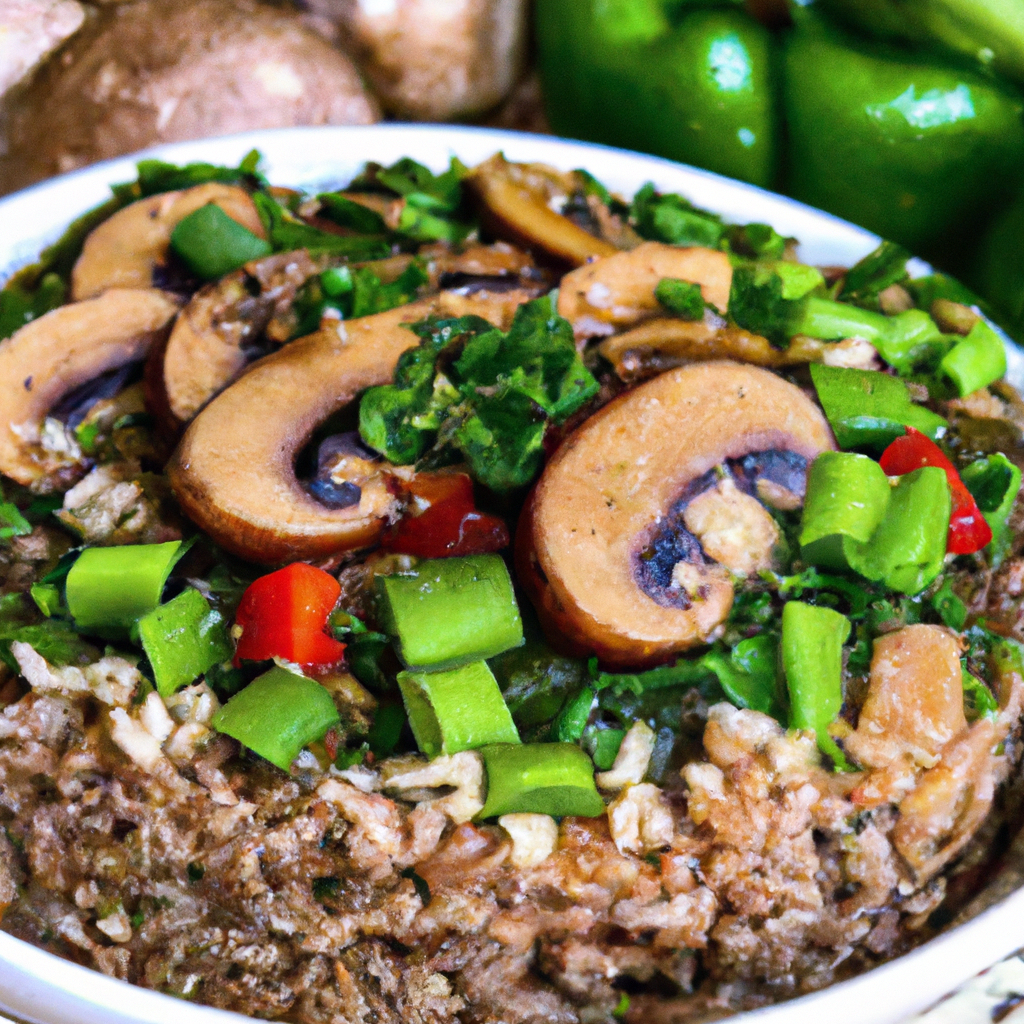 Arroz Integral com Shiitake e Legumes