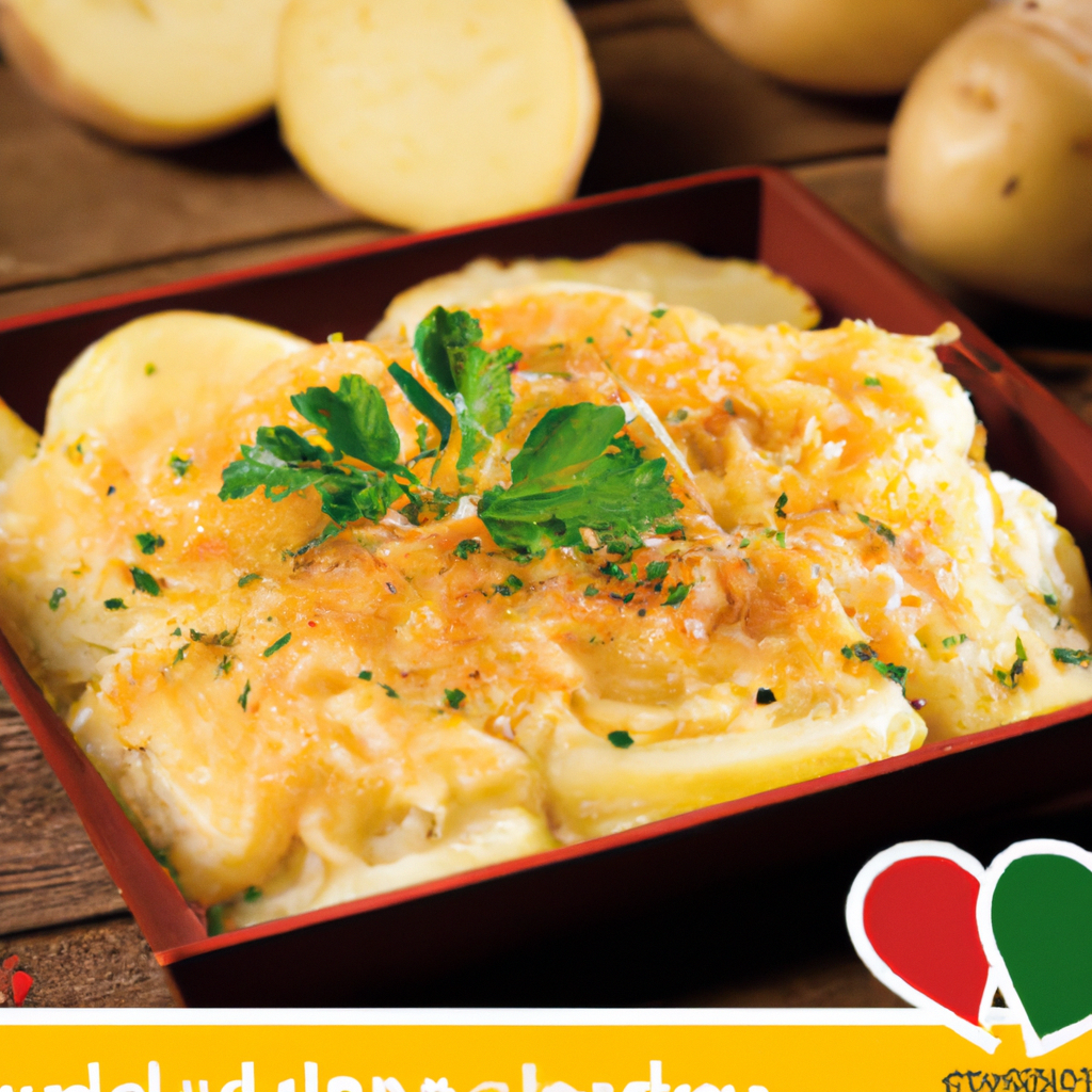 Batata com queijo gratinada