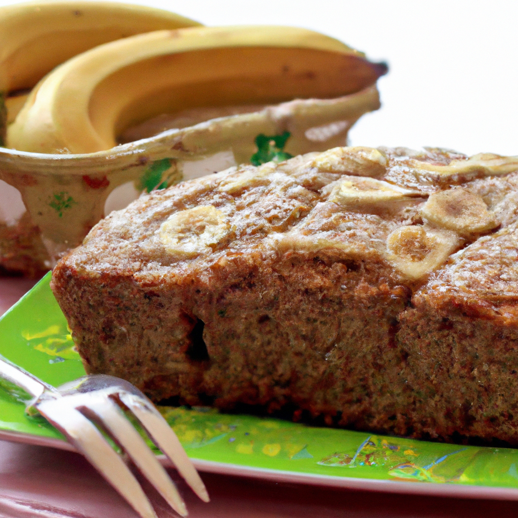 Bolo de banana com farelo de aveia