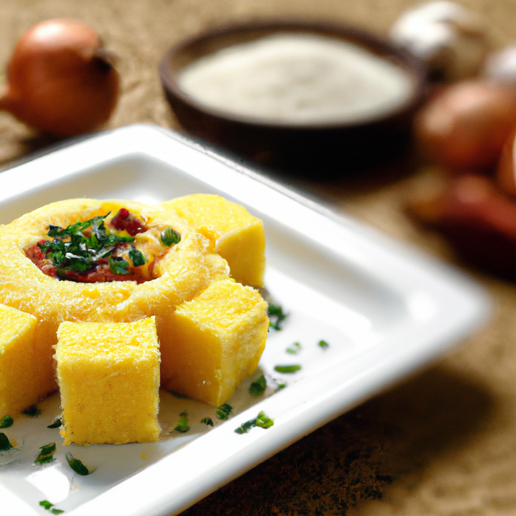 Polenta em camadas