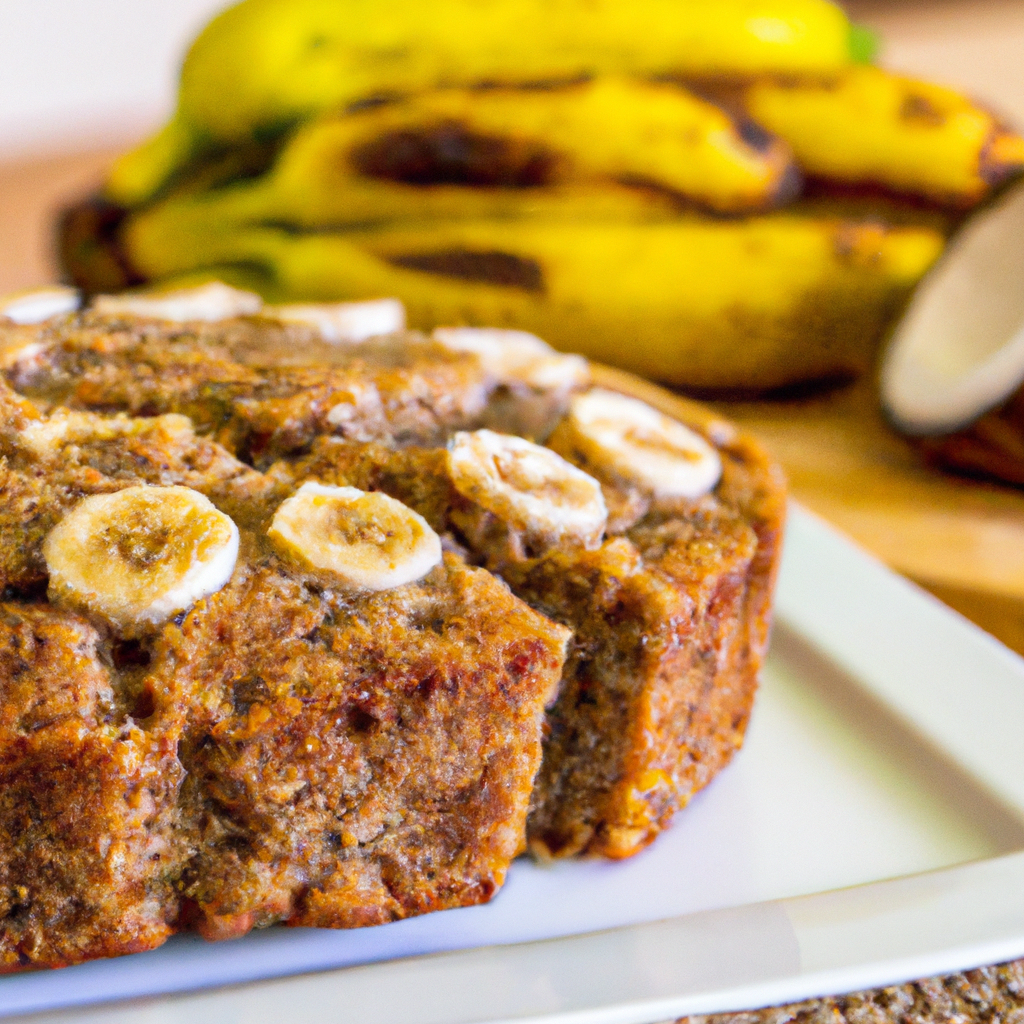 Bolo de aveia com bananas sem glúten e lactose