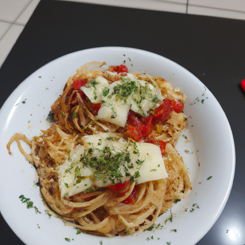 Espaguete de caprese spoleto