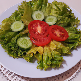 Salada de Alface, tomate, pepino