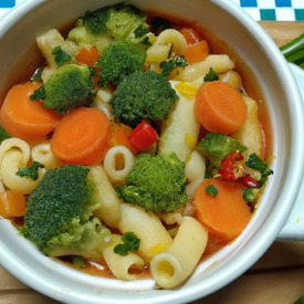 sopa de macarrao e verdura
