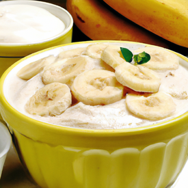 banana com iogurte