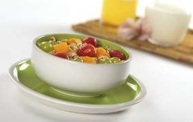 Salada de frutas com cereais