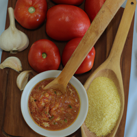 foto da receita Molho para saladas de tomate e linhaça