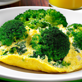 omelete com brocolis