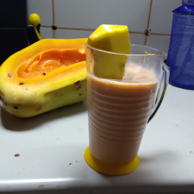 Suco de mamão abacaxi e tamarindo da Fafazinha